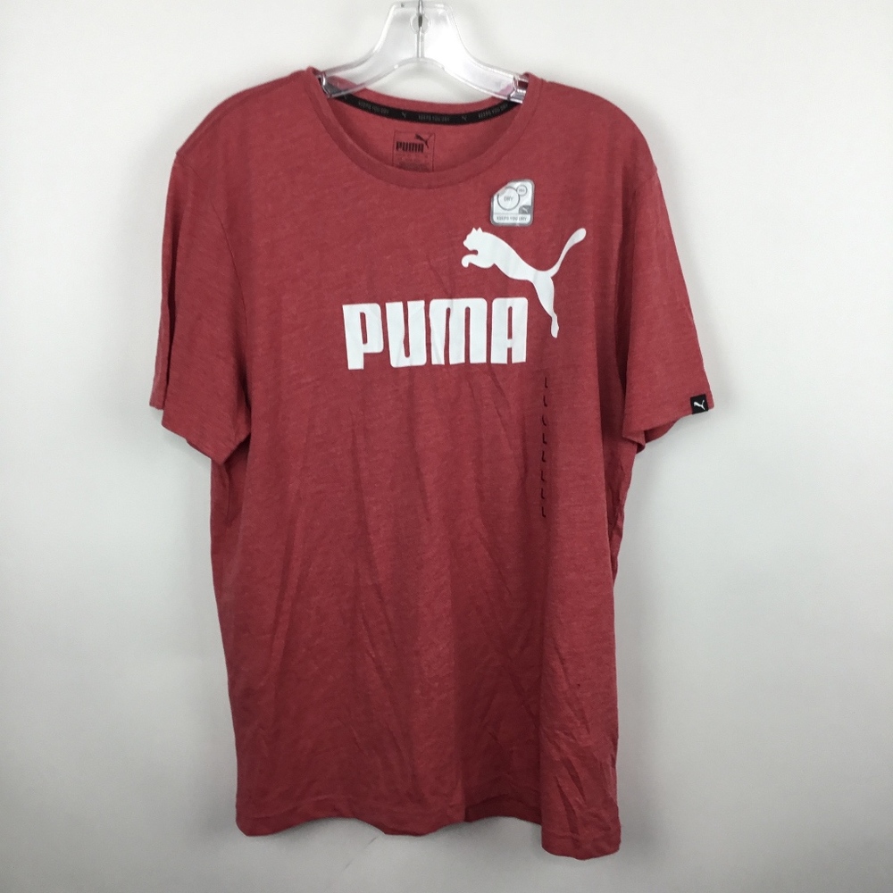 Red Puma t-shirt lg NWT flawed